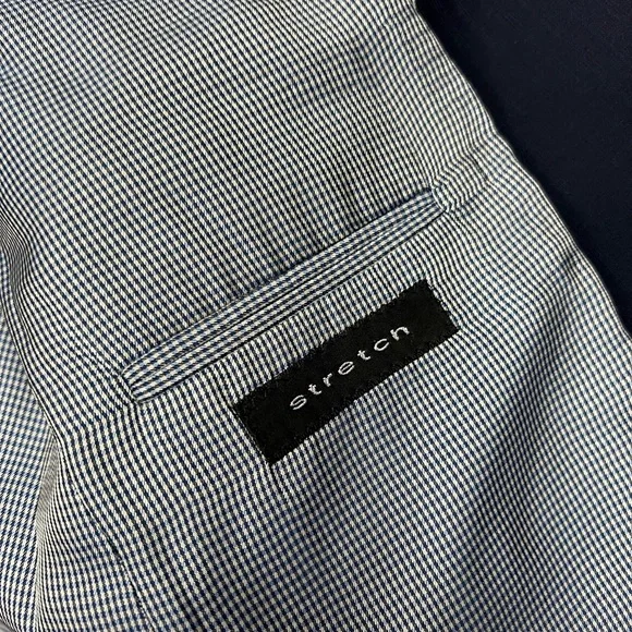 Jack Victor Solid Navy Blue on Navy Blue Pinstripe Suit 41R - Picture 6 of 12